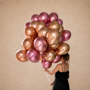 [BUNDLE of 10] 12" Chrome Latex Balloons
