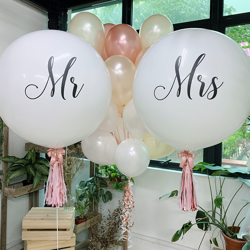 thumbnail image 2 of C-Spin 10x 36 Inch Jumbo Giant Latex Balloons – Assorted Colors – Float With Helium – Wedding Decor 2 of 6