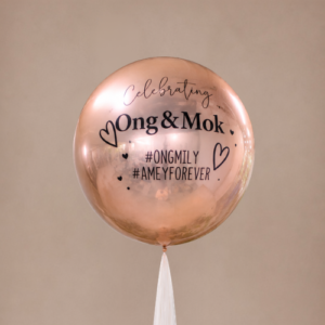 34" XXL CustomOrbz - Customised Jumbo Orbz Balloon (4 Colours Available)