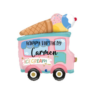 29" Ice Cream Truck CustomFoil - Single (Customised Icecream Truck Foil Balloon)
