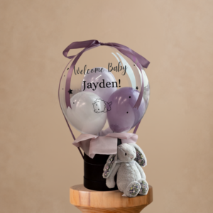 16" Bubble Balloon with Jellycat Bunny