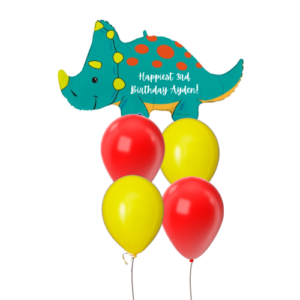36" Triceratops Foil Balloon Bouquet