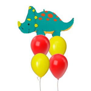 36" Triceratops Foil Balloon Bouquet