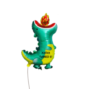 34" Breathing Fire Dinosaur Foil Balloon