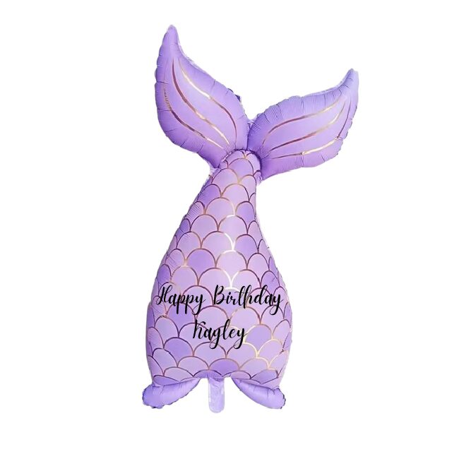 24" Lilac Mermaid Tail Foil Balloon