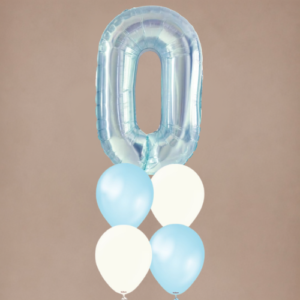 40" Number Foil Balloon Bouquet (Customise your balloon number and colours)