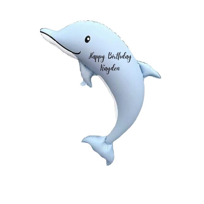 24" Blue Dolphin Foil Balloon
