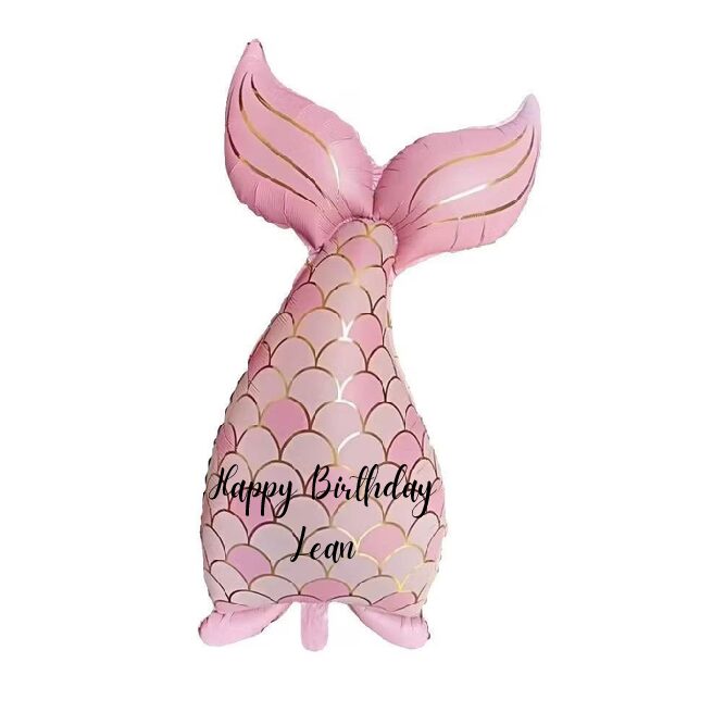 24" Pink Mermaid Tail Foil Balloon