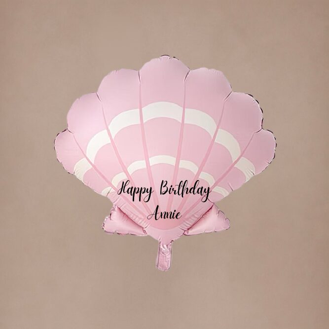 24" Pink Seashell Foil Balloon